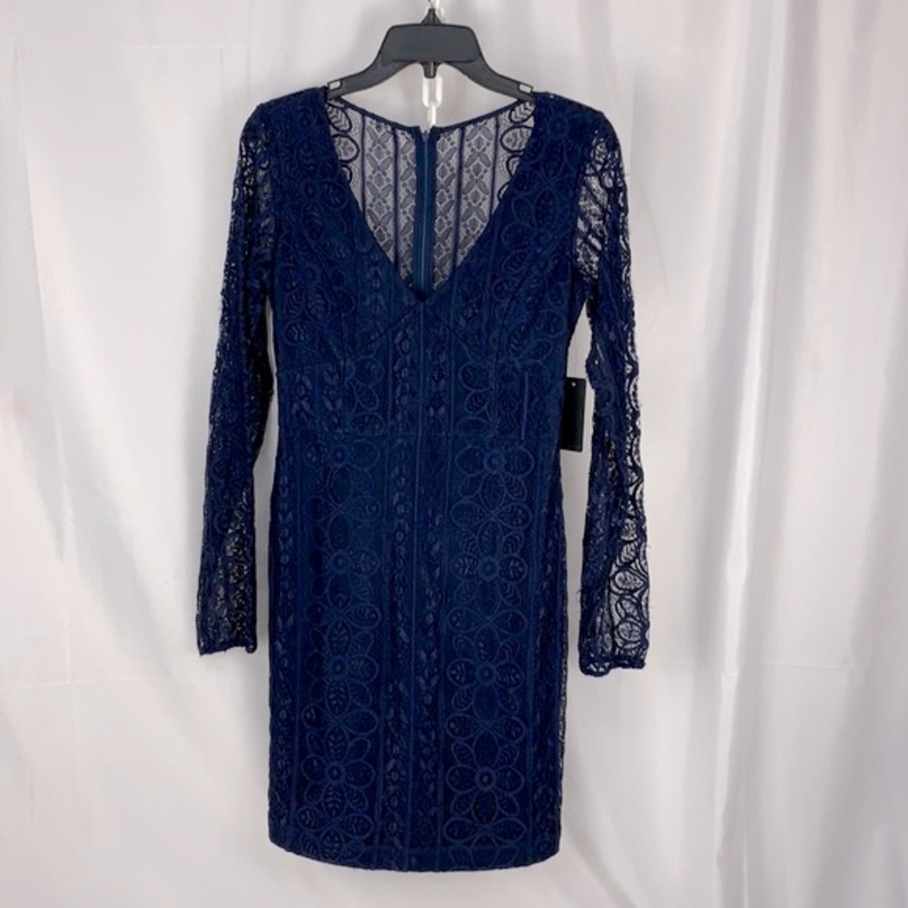 🆕Guess Los Angles navy lace cocktail dress size 4